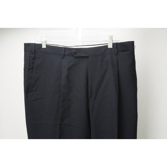 Burberry London Blue 100% Wool Mens Pants Trousers Sz 54 EU NEW